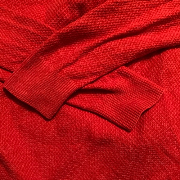 Lord and Taylor Red/orange Women's Sweater with Button Accents - Picture 7 of 7